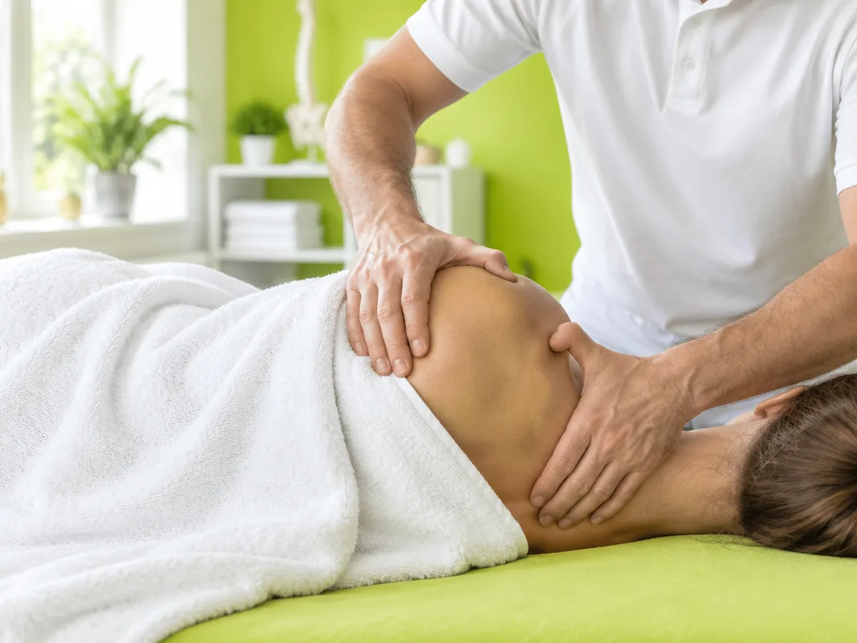 Professionelle physiotherapeutische Behandlung der Schulter